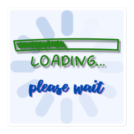 Loading please wait sticker