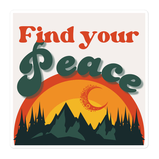 Find your peace sticker